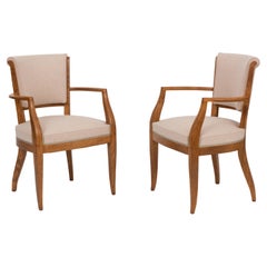 Ruhlmann Pair of 'Ledroua' Model Oak Armchairs