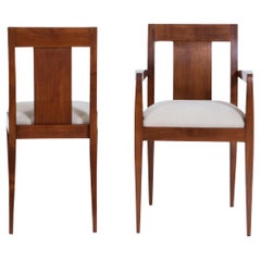 Ruhlmann Pair of Polished Walnut Armchairs