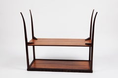 Rara console a due piani in ebano Macassar di Ruhlmann