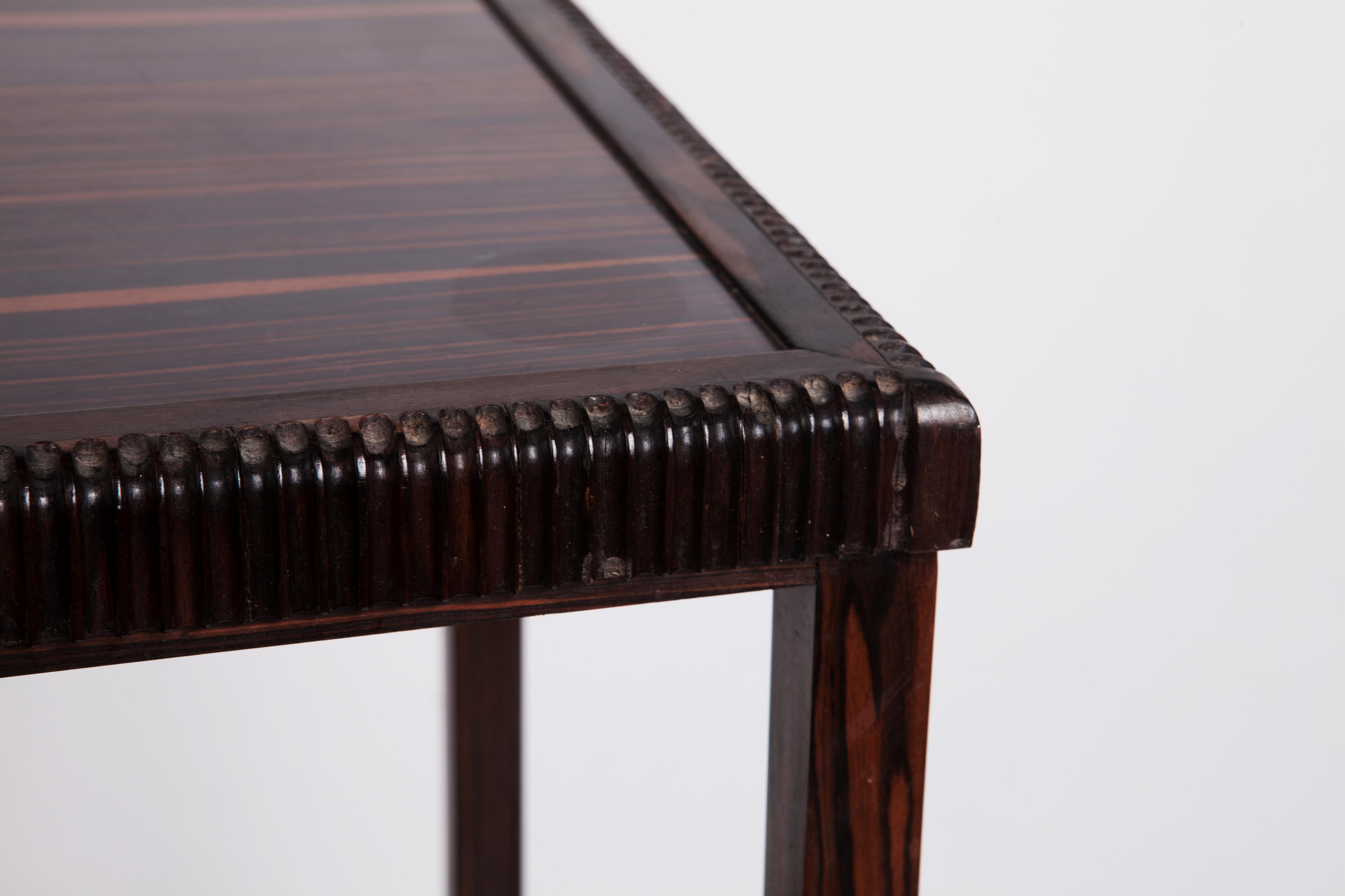 Console à deux niveaux en ébène de Macassar Ruhlmann Rare Bon état - En vente à Berlin, DE