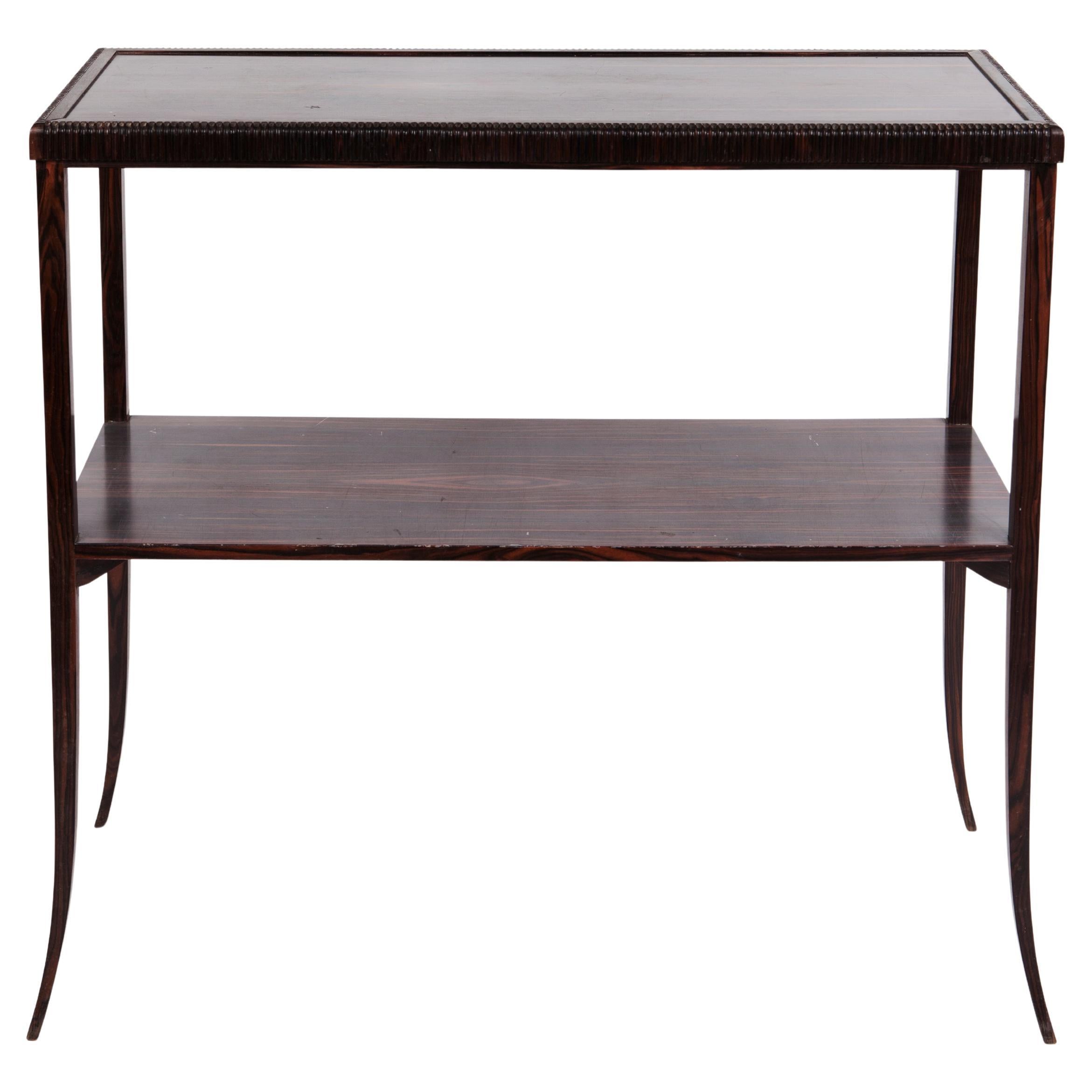 Ruhlmann Rare Two-Tier Macassar Ebony Console