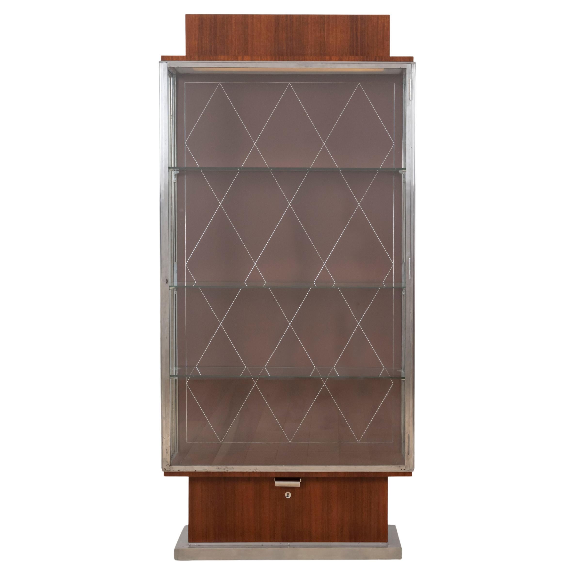 Cabinet Displac Ruhlmann modello 'Rebours' in mogano africano in vendita