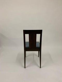 Ruhlmann Set di quattro sedie in ebano Macassar