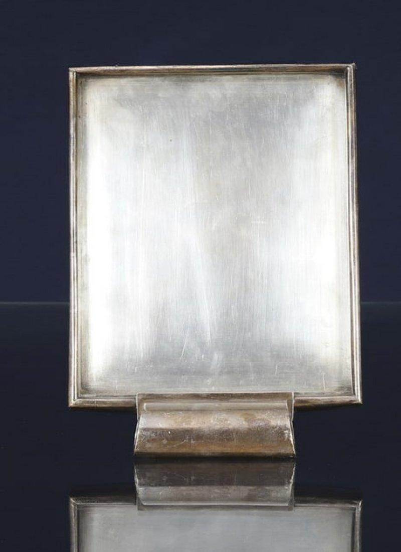 Art déco Cadre de photographie en bronze argenté de Ruhlmann en vente