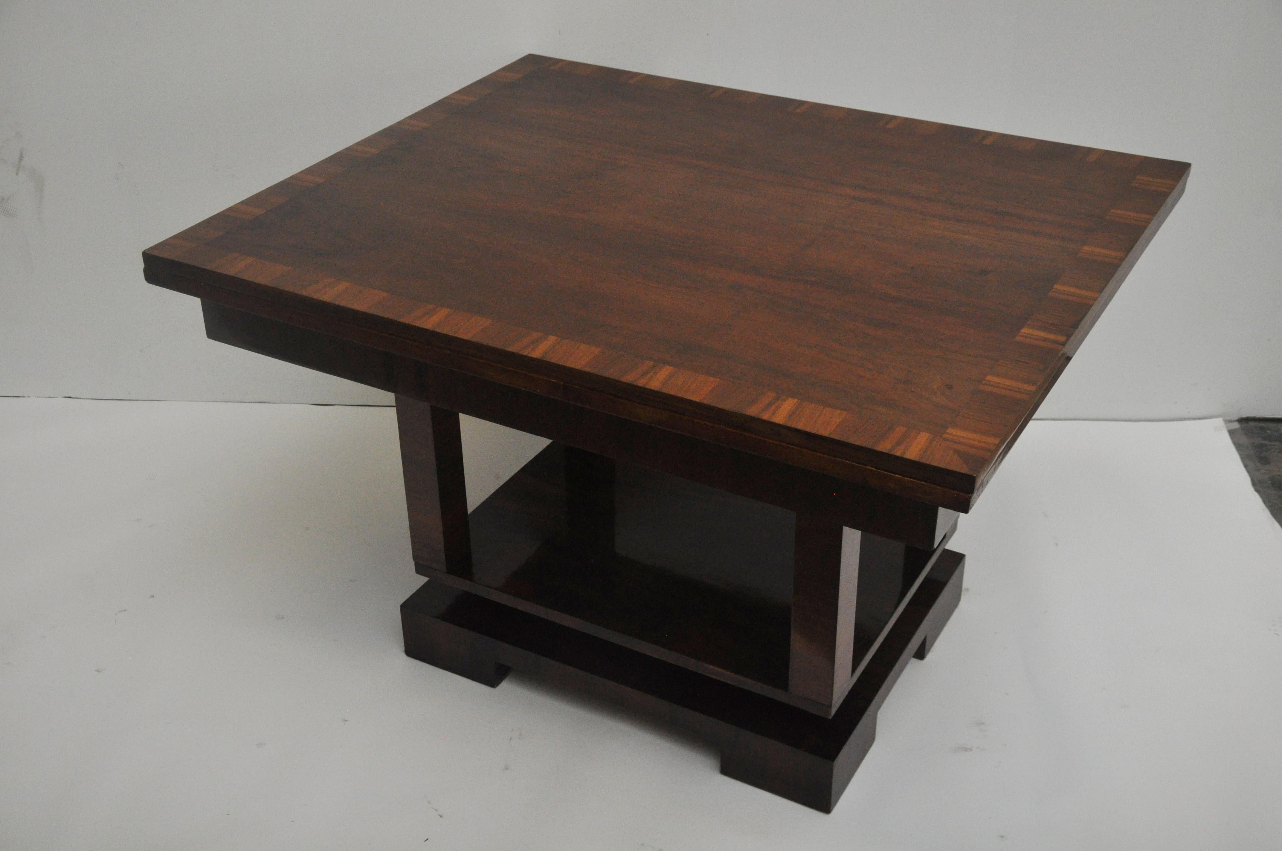Wood Ruhlmann Style Art Deco Extension Table