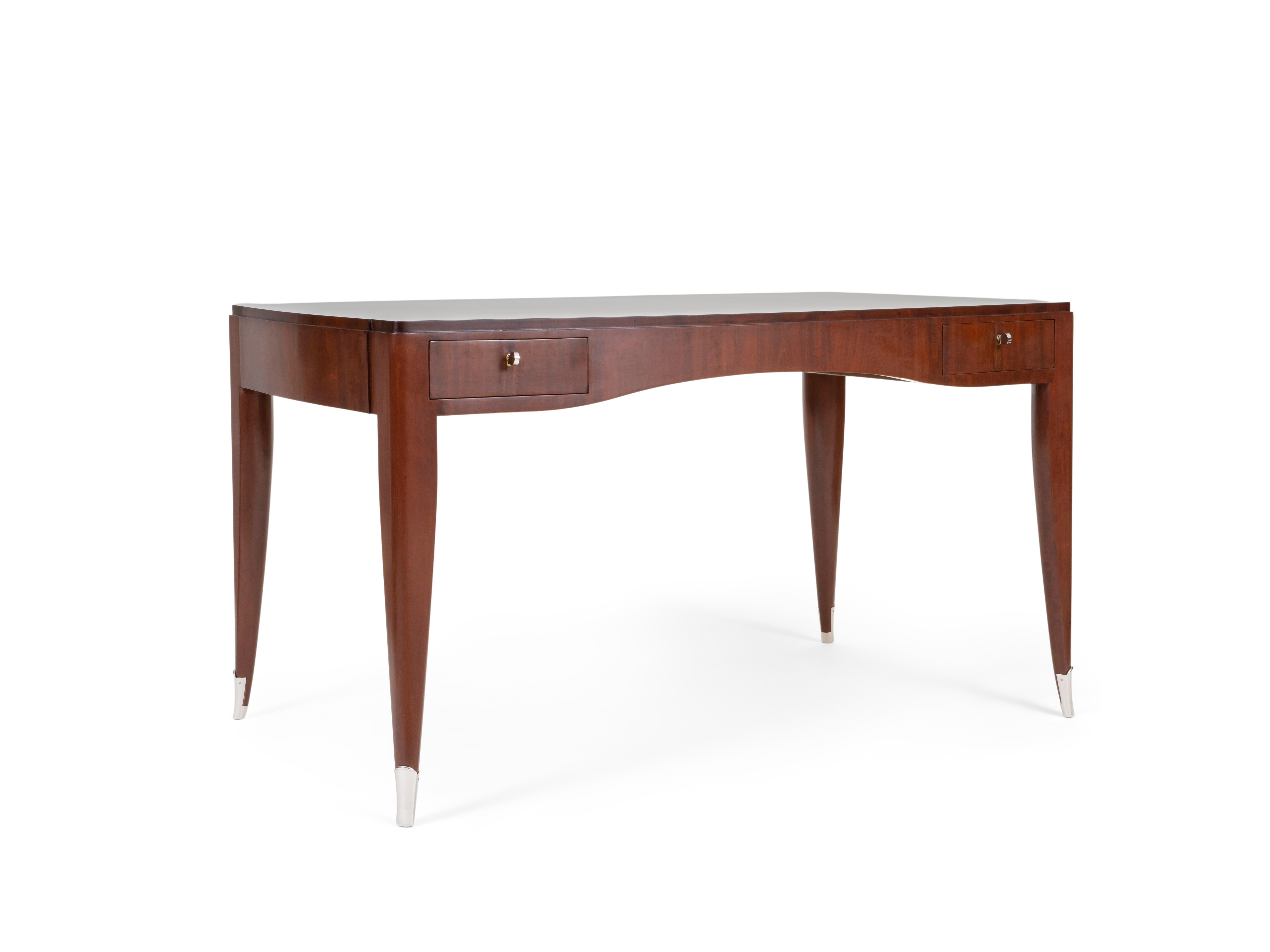 Ruhlmann 'Sulzer' Honduran Mahogany Desk (Art déco) im Angebot