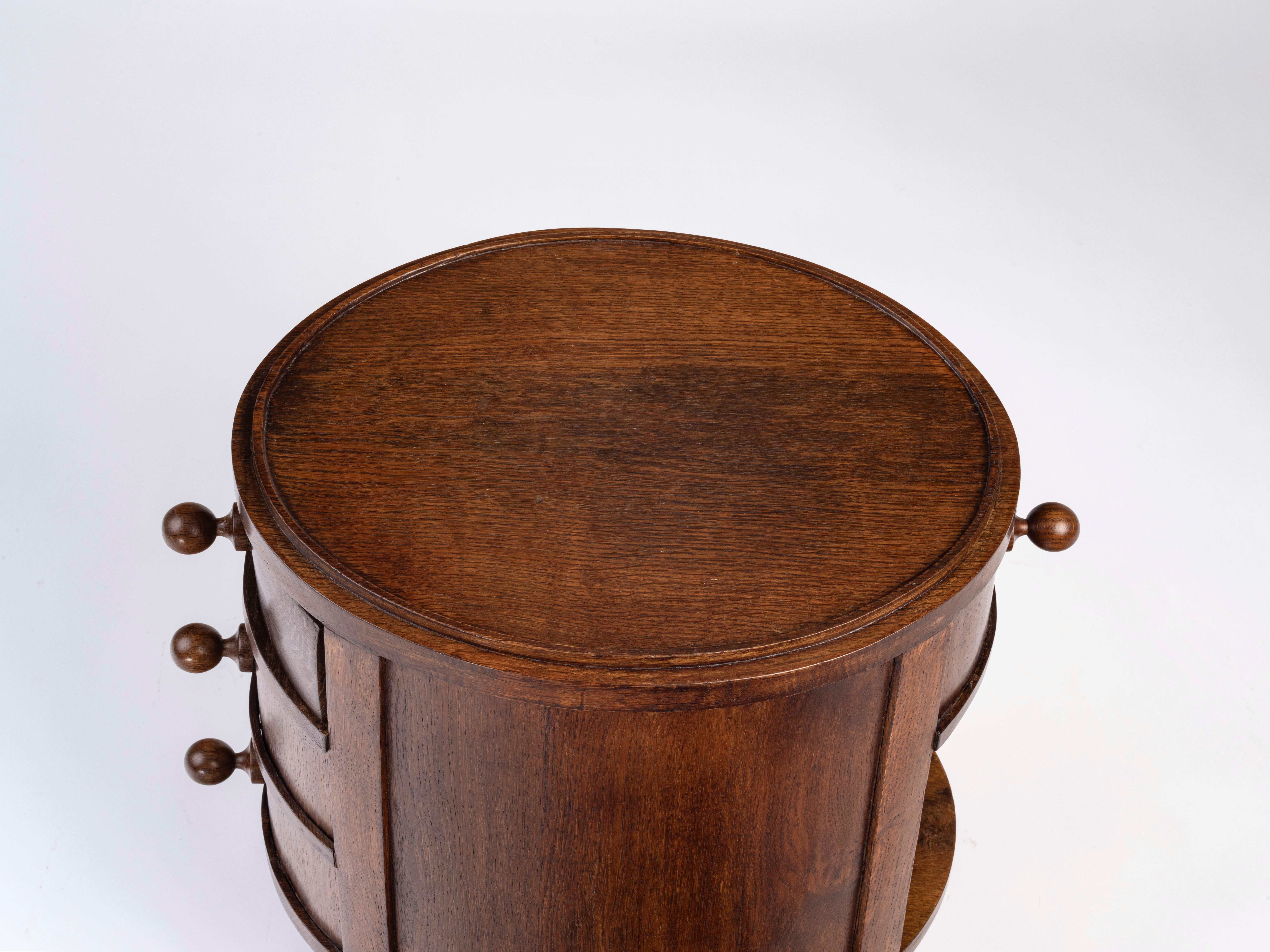 Ruhlmann 'Tournecol' Tinted Oak Side Table For Sale 4