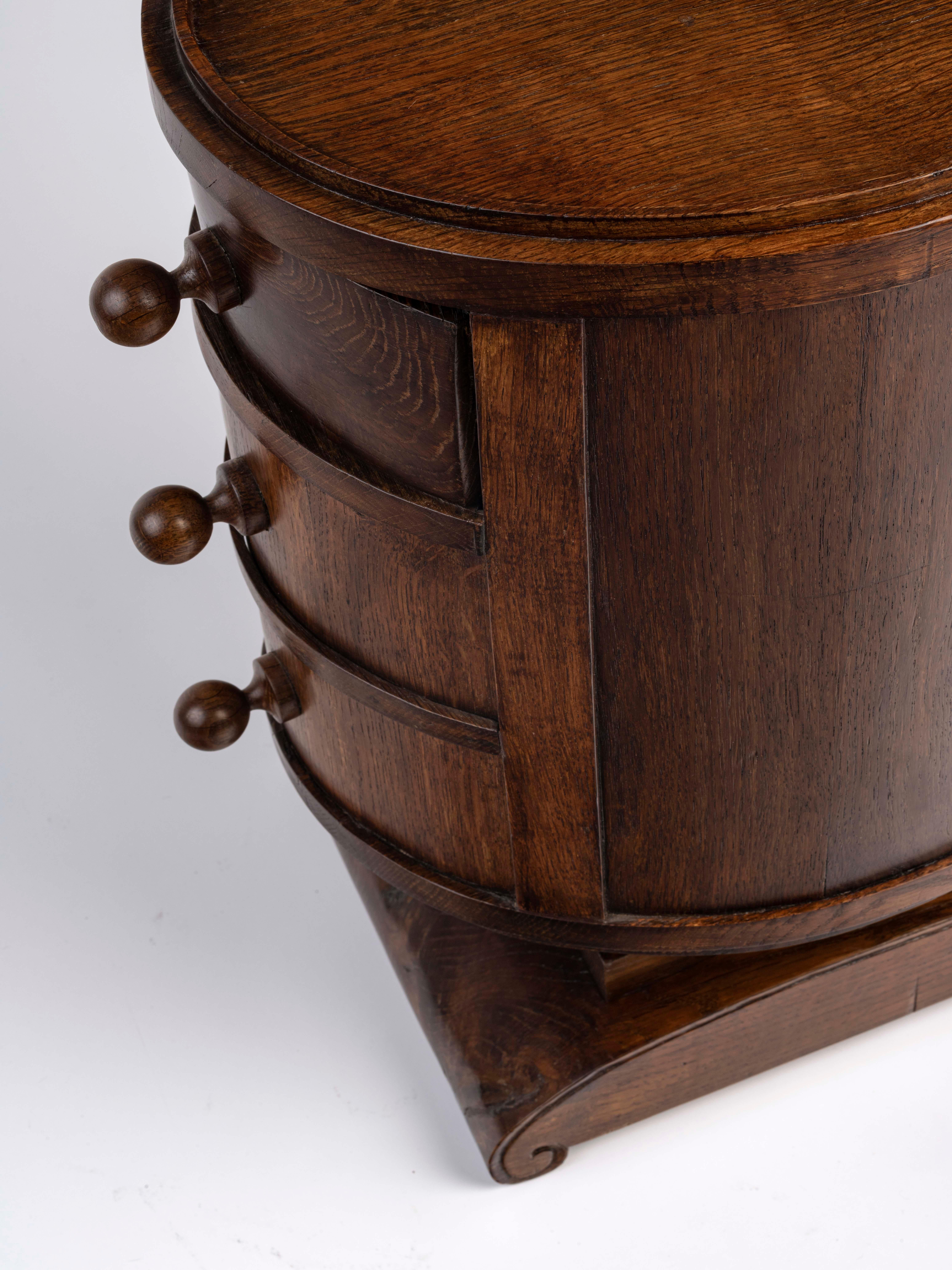 Ruhlmann 'Tournecol' Tinted Oak Side Table For Sale 1