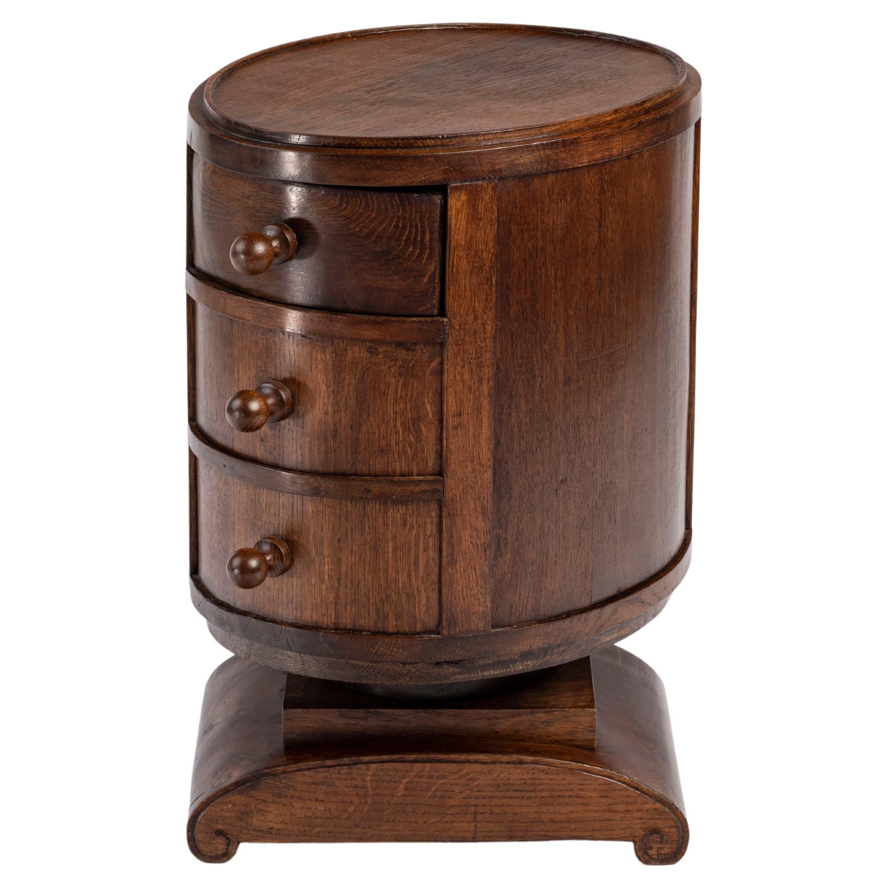 Ruhlmann 'Tournecol' Tinted Oak Side Table For Sale