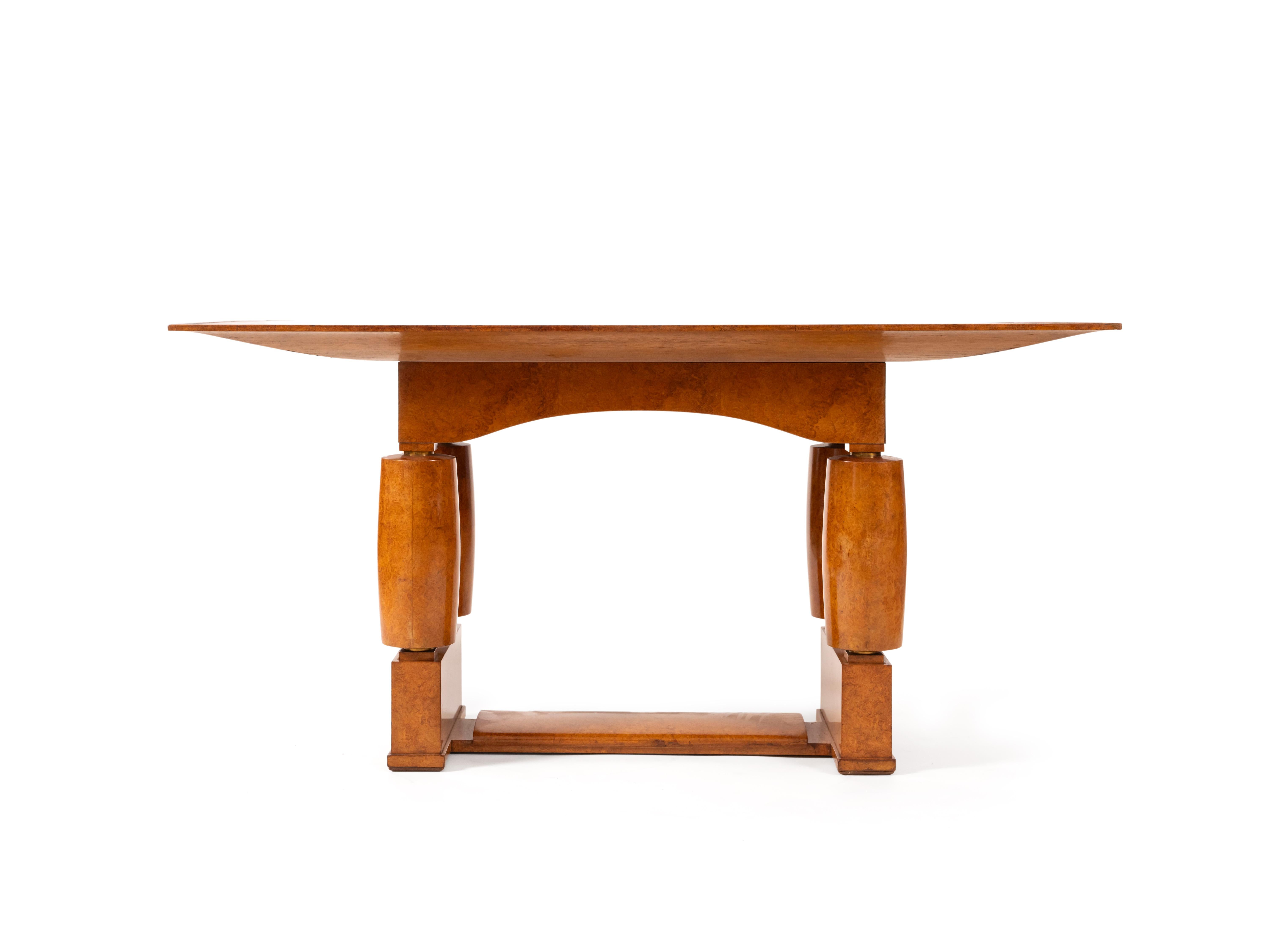 Art déco Ruhlmann Unique 'Lorcia' Table Amboyna en vente