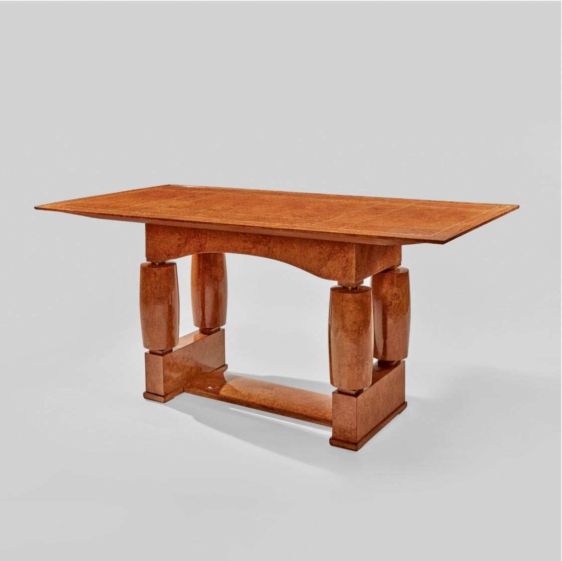 Ruhlmann Unique 'Lorcia' Table Amboyna Bon état - En vente à Berlin, DE