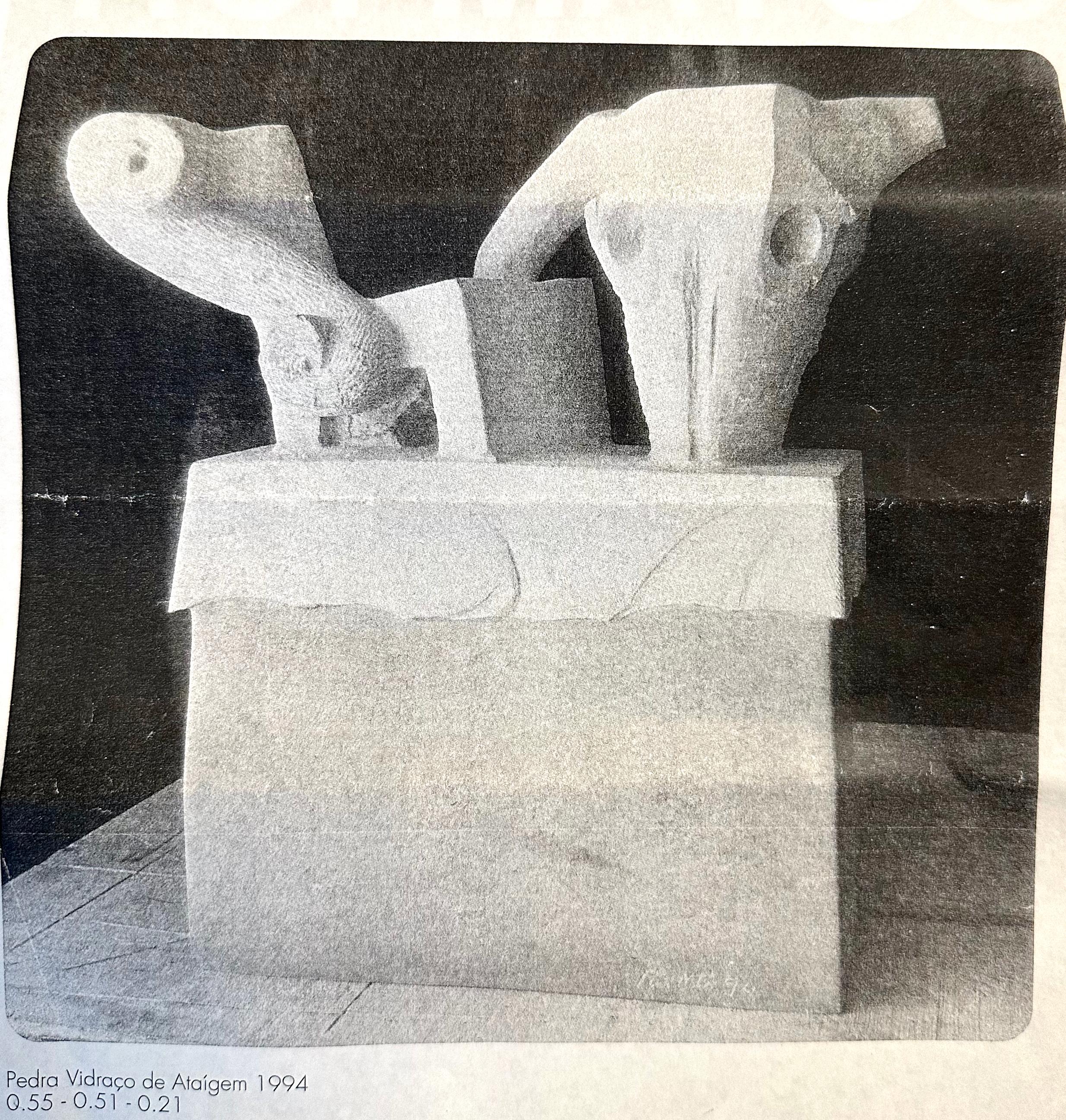Rui Matos Carved Limestone Sculpture, circa 1994 For Sale 6