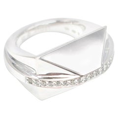 Ruifier Icon Shard Silver and 0.29 Carat White Diamond Ring