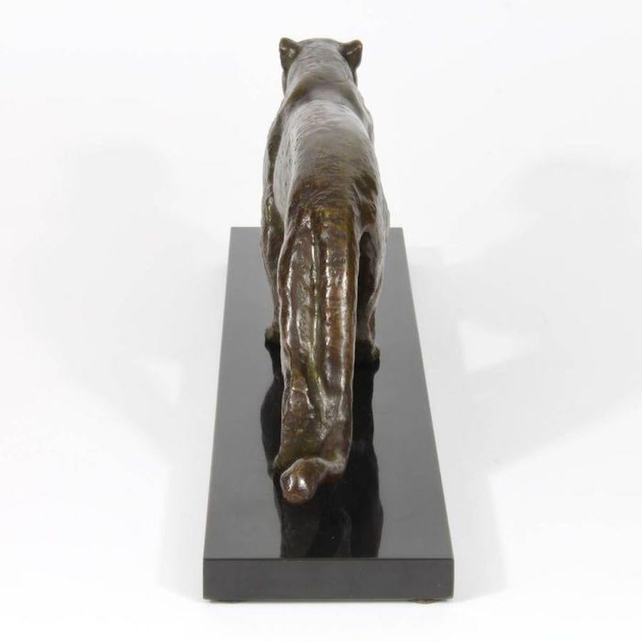Rulas Art Deco Animalier Bronze Panther Sculpture 8