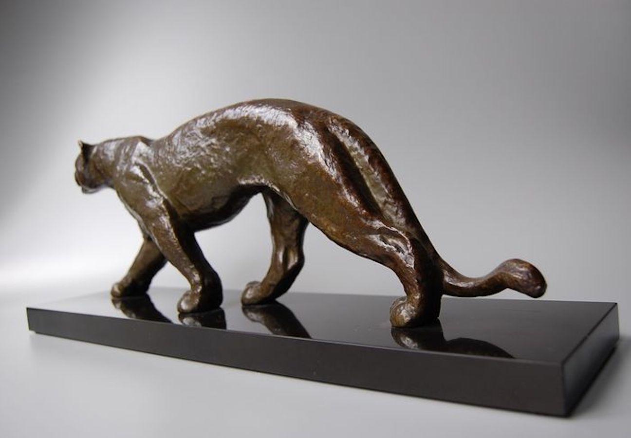 Rulas Art Deco Animalier Bronze Panther Sculpture 2