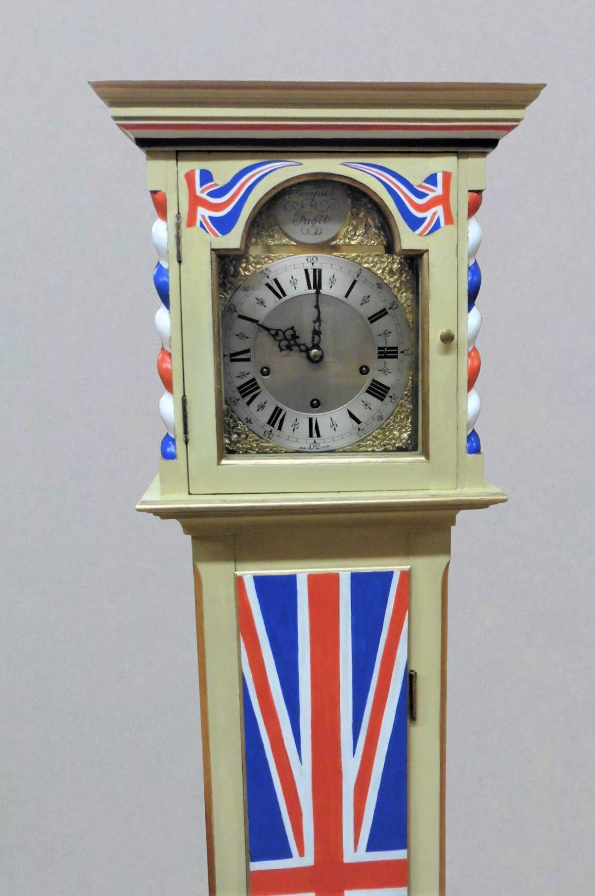 Rule Britannia Grandmother-Uhr um 1930 im Zustand „Gut“ im Angebot in Norwich, GB
