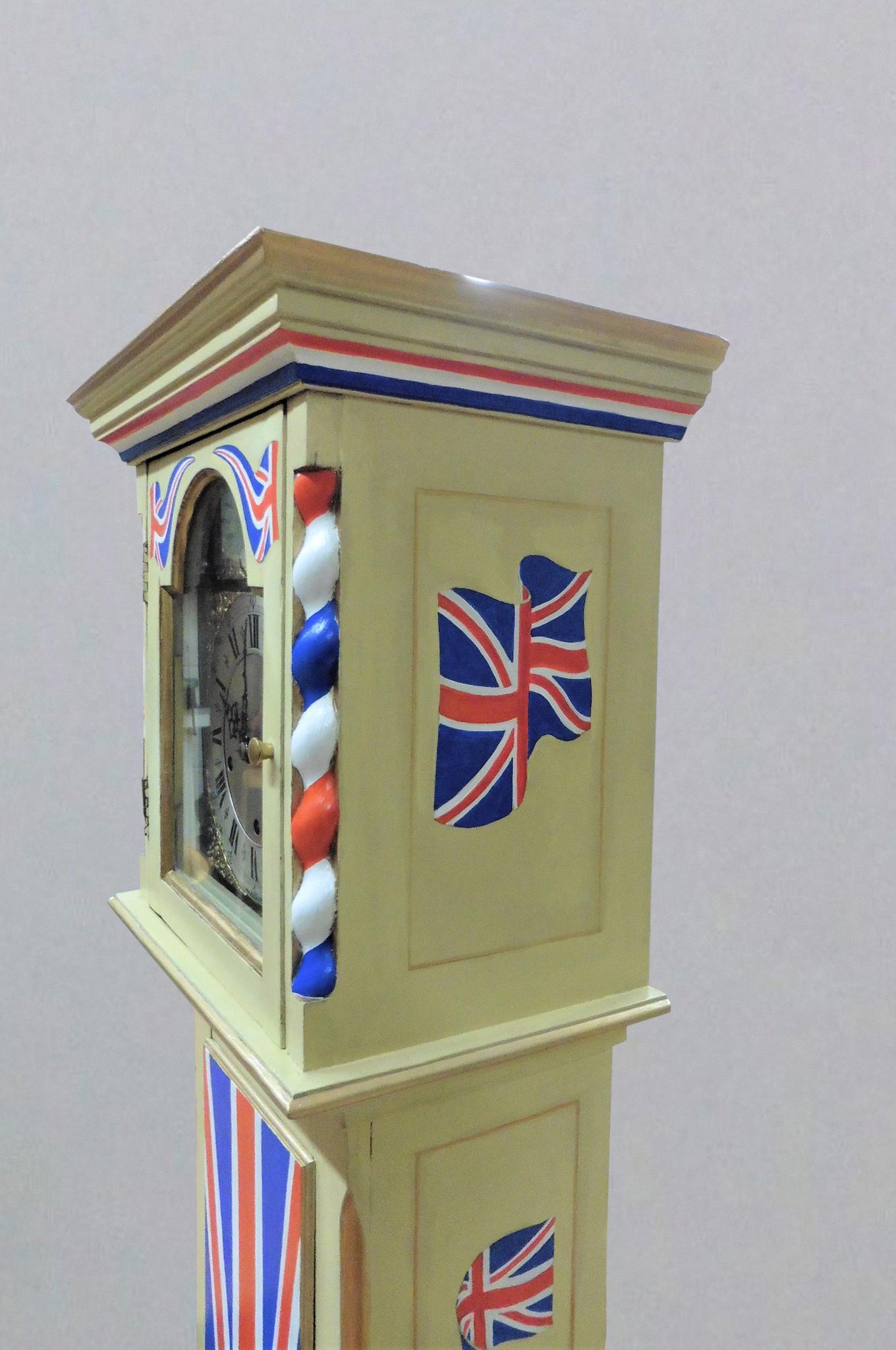 Rule Britannia Grandmother Clock c.1930 In Good Condition For Sale In Norwich, GB