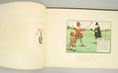 Antique Golf Book, Rules of Golf Illustrated by Charles Crombie, Perrier
