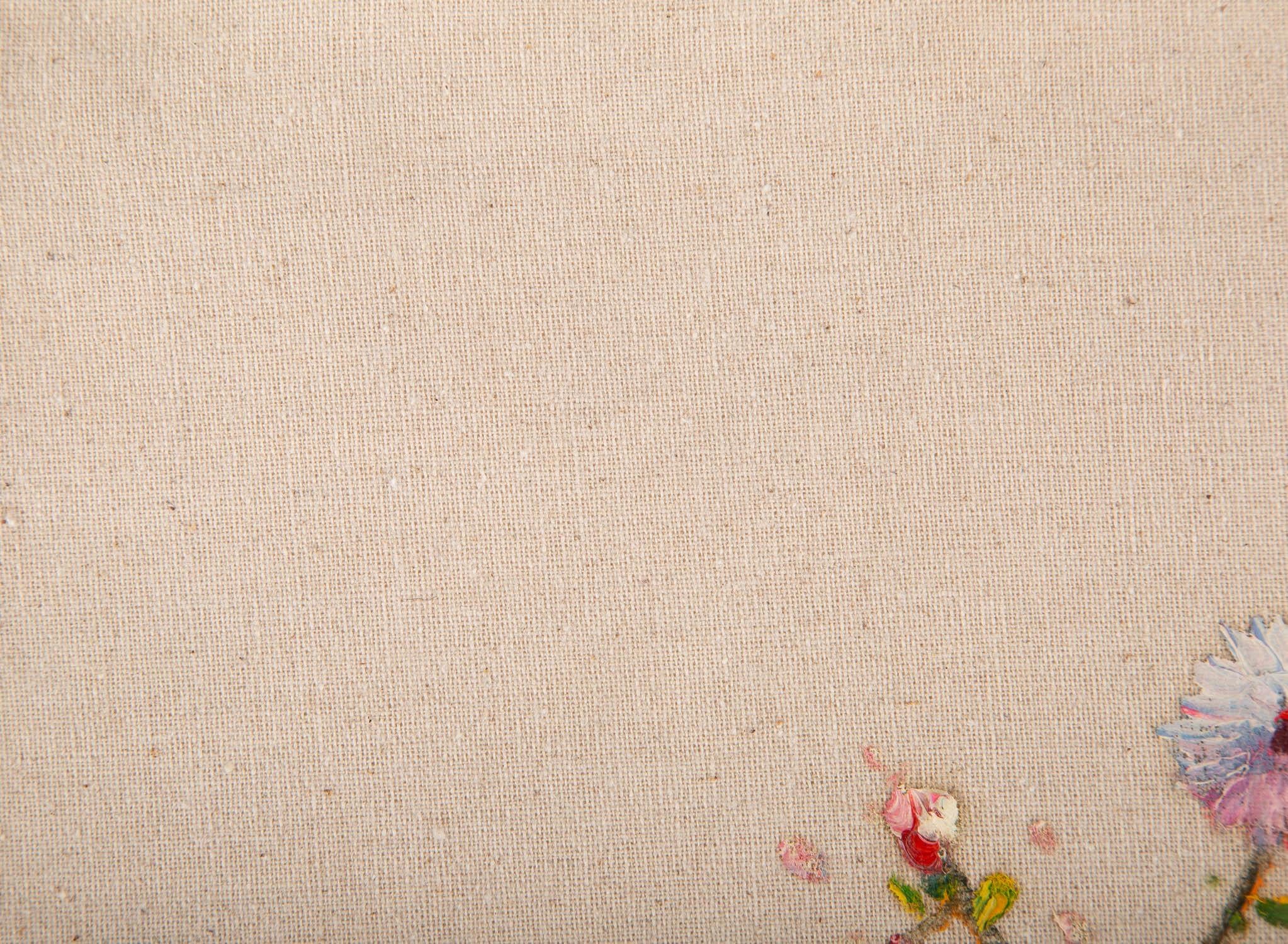 Rulin Xian Modernistisches Original Ölgemälde auf Leinwand „Small Flowers 1“, Rulin Xian im Angebot 1