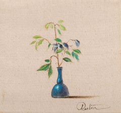 Rulin Xian Modernist Original Oil Painting "Small Flowers 3"