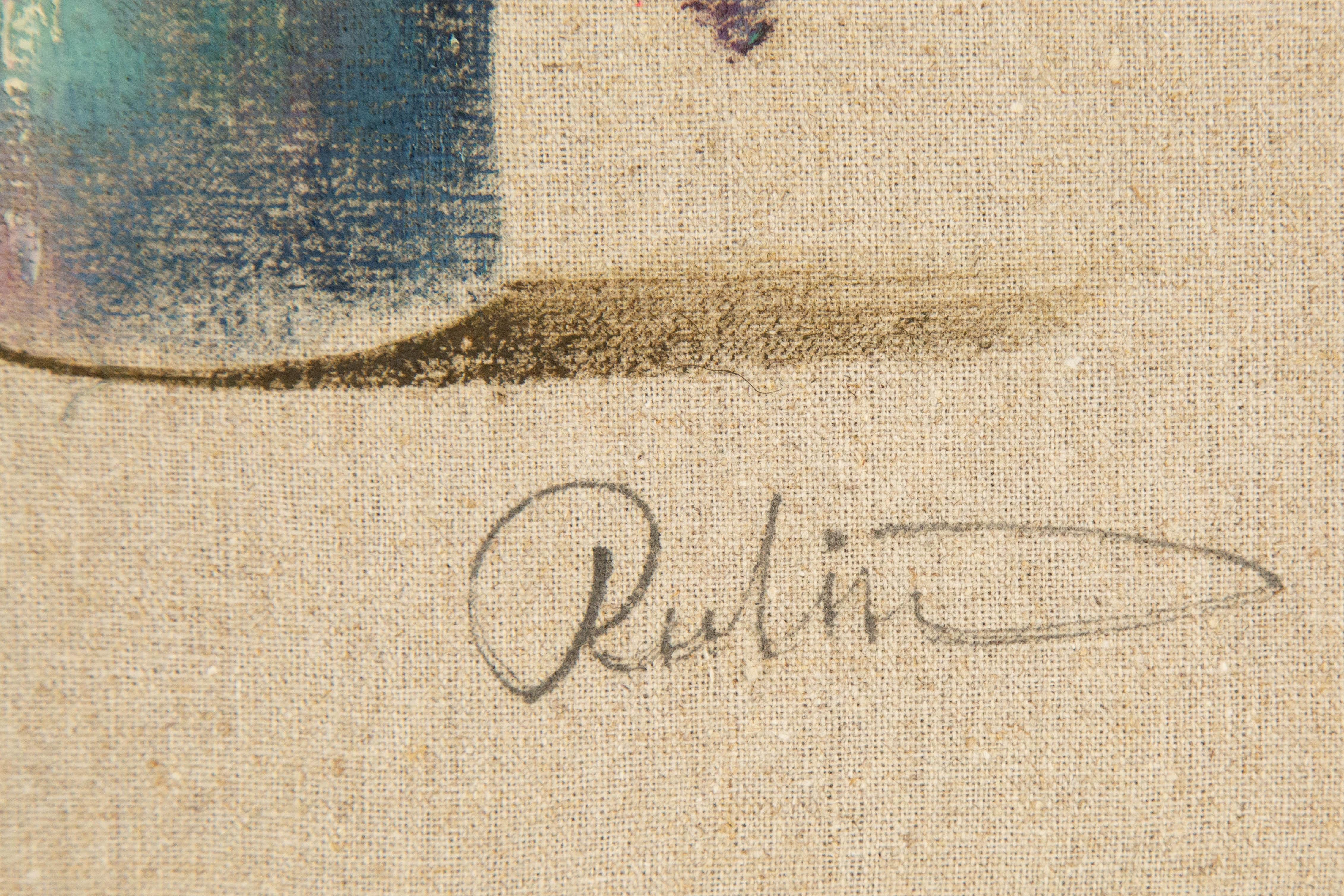 Rulin Xian Stillleben, Original, Öl auf Leinwand, „Blaue Glasur, Porzellan Serie II“, Rulin Xian im Angebot 5
