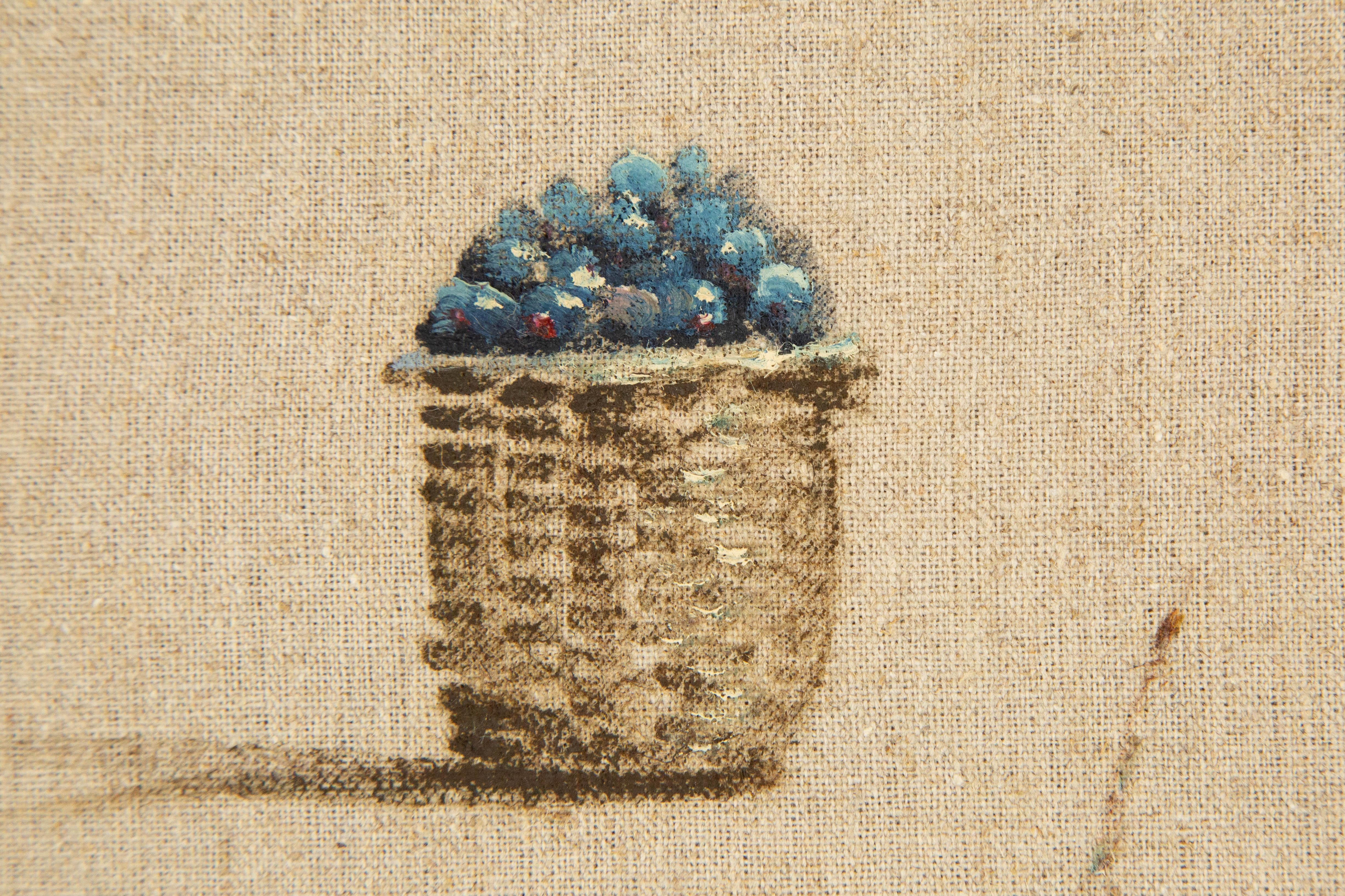 Rulin Xian Natura morta originale olio su tela 