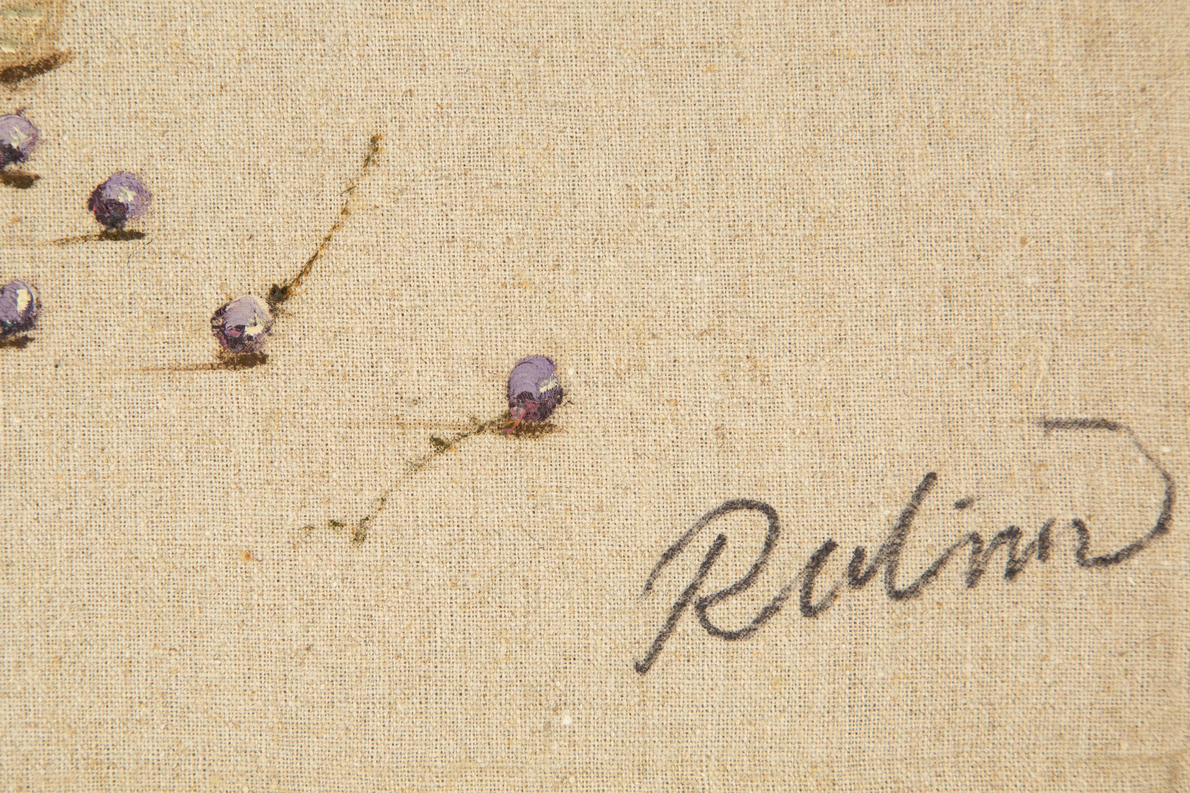 Rulin Xian Stillleben Original Öl auf Leinwand „Full Buket Series II“ im Angebot 4