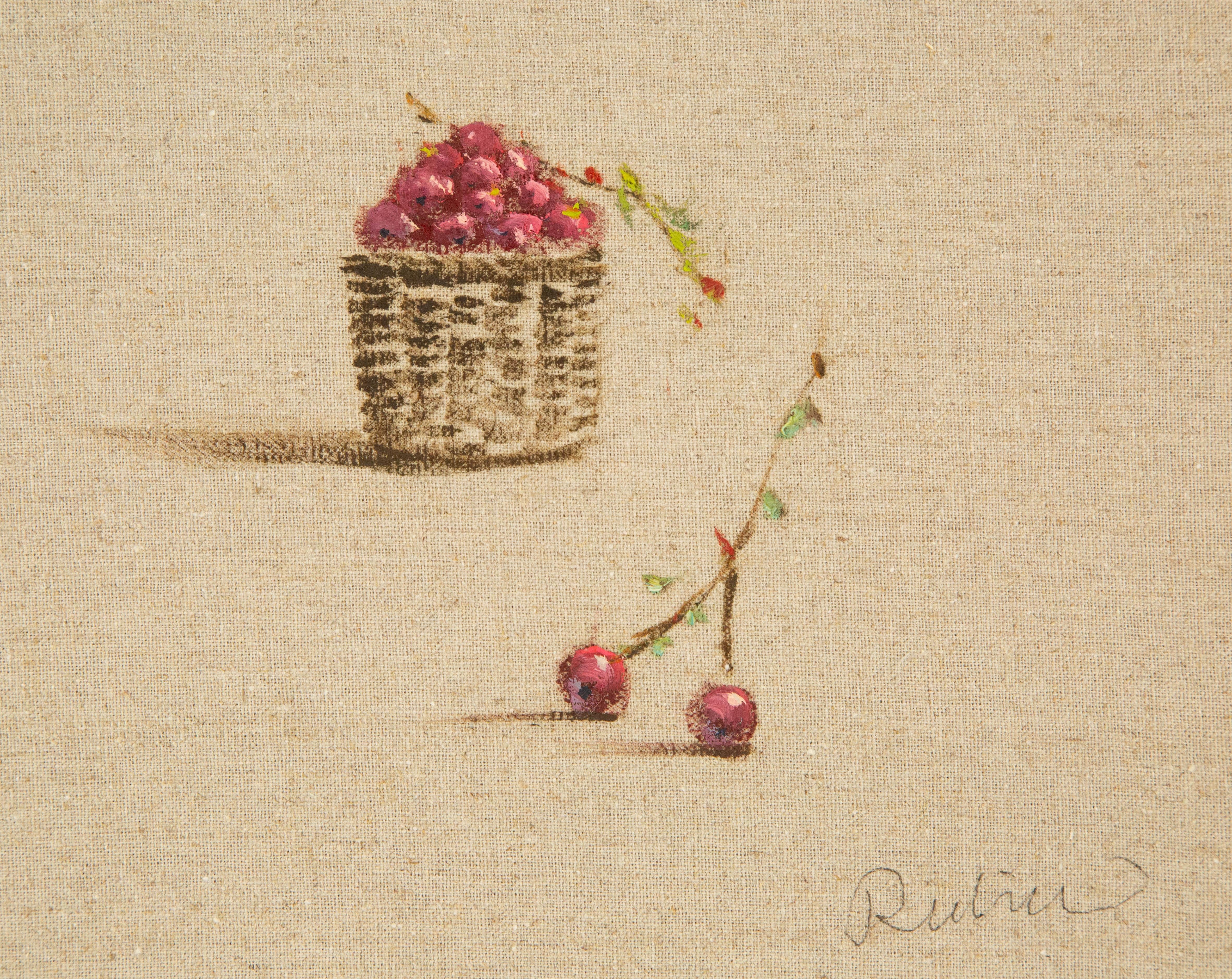 Rulin Xian Stillleben Original Öl auf Leinwand „Full Buket Series IV“ im Angebot 1