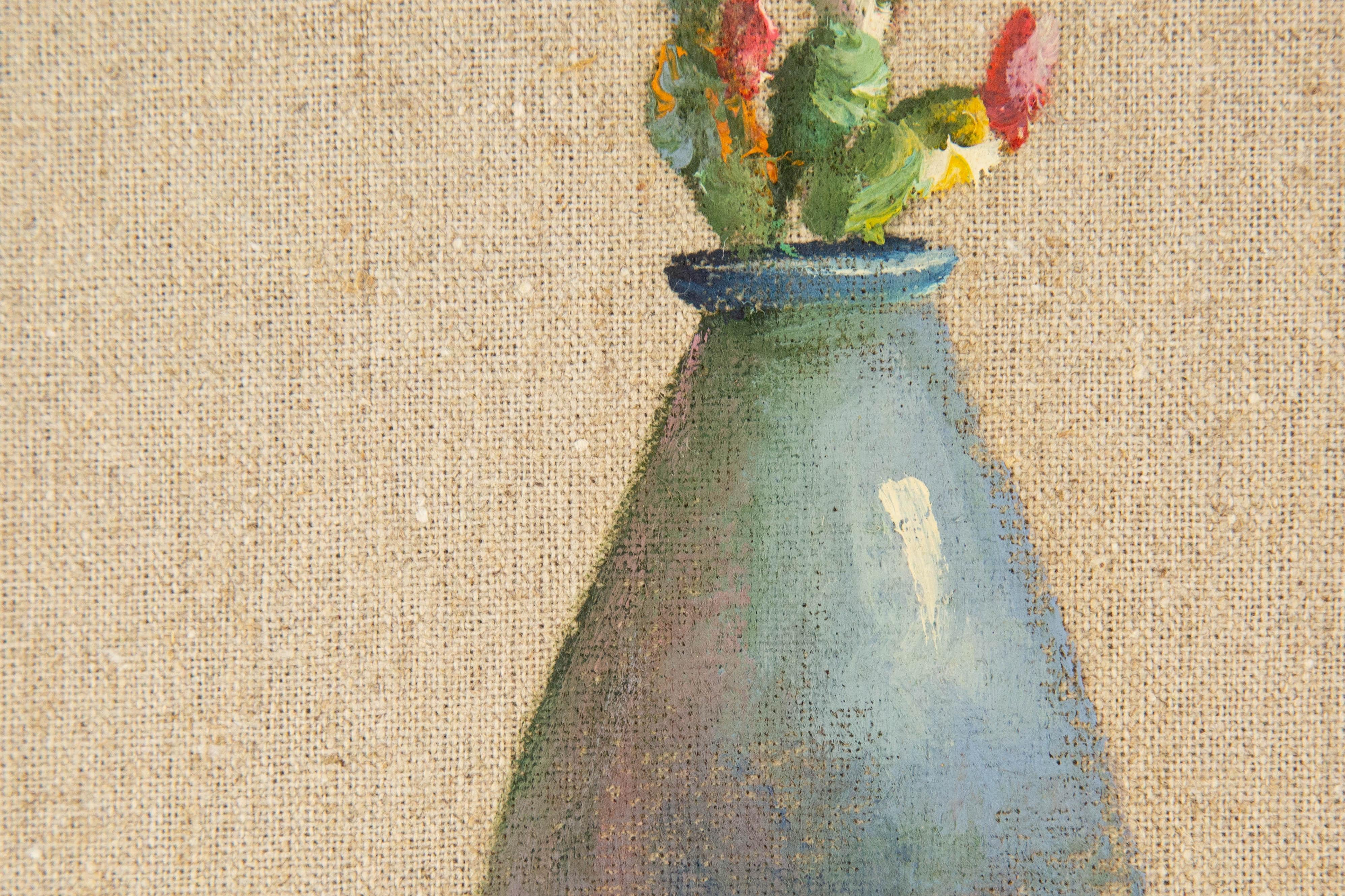 Rulin Xian Stillleben, Original, Ölgemälde auf Leinwand, „Mini-Blumenschmuck arrangement – Kakteen“ im Angebot 3