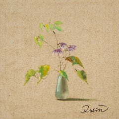 Rulin Xian Still Life Original Oil On Canvas "Mini Flower Arrangement Seriees IV