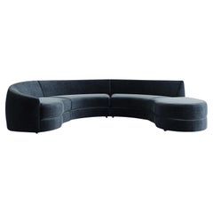 Rulmann 4-Piece Left Sectional in Plush Velvet by Christiane Lemieux