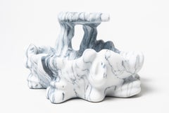 Rumble Handmade Fruit Bowl in White Marble by MANTA Handmade Stone Design