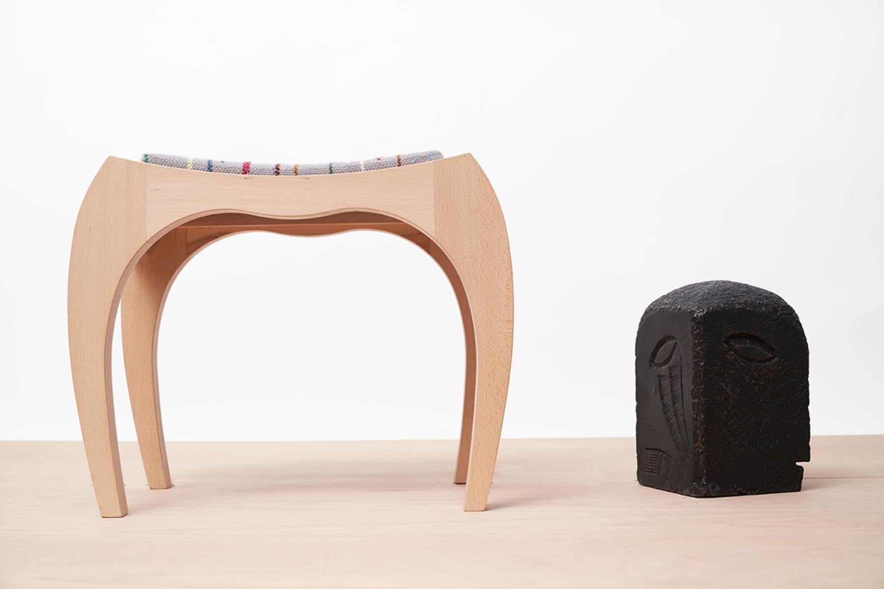 Textile Rumbo Unic Stool by Jean-Baptiste Van Den Heede For Sale