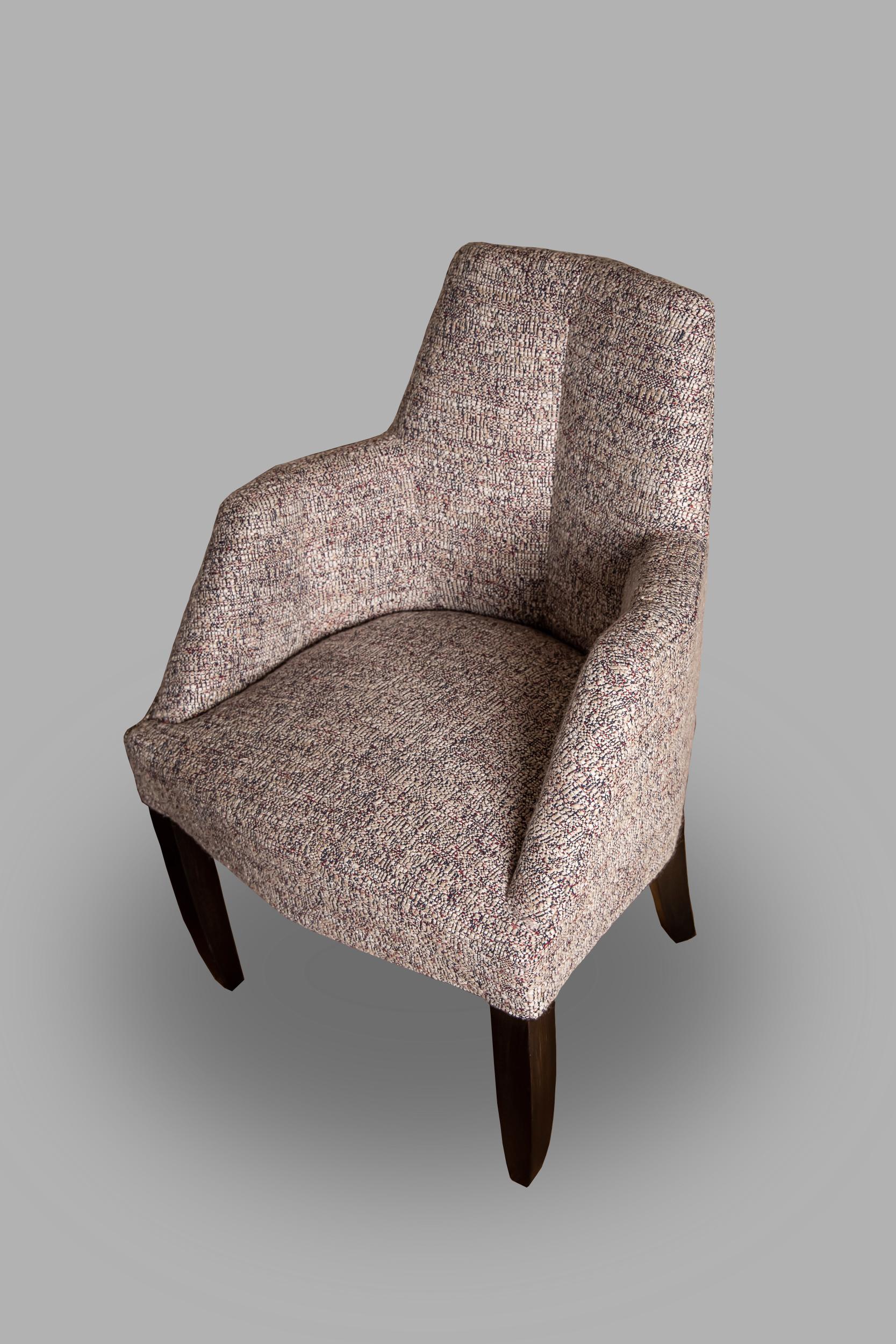 Leather Rumi - faceted design upholstered armchair/dining chair by Toad Gallery London 
