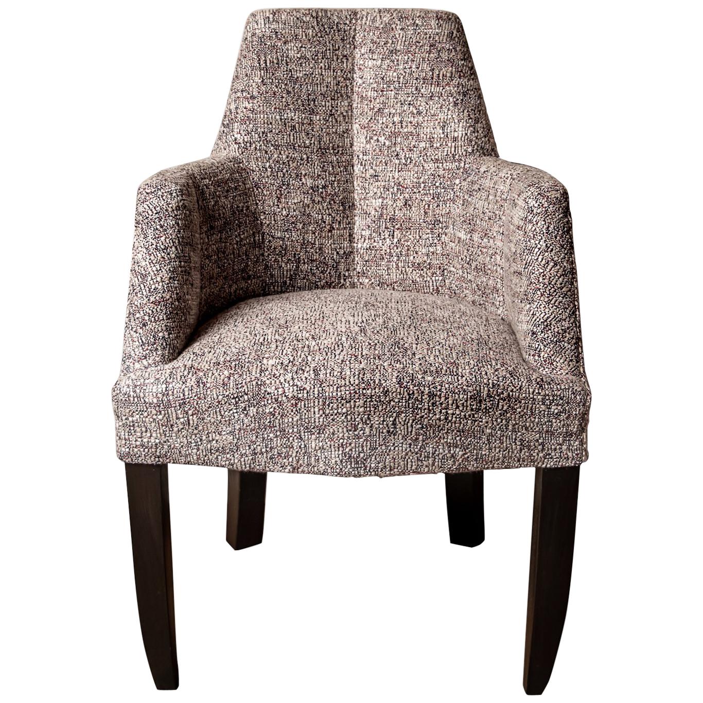 Rumi - faceted design upholstered armchair/dining chair by Toad Gallery London 