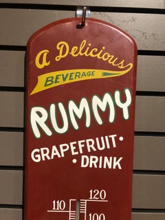 Rummy Grapefruit Soda Advertising Tin Thermometer Sign