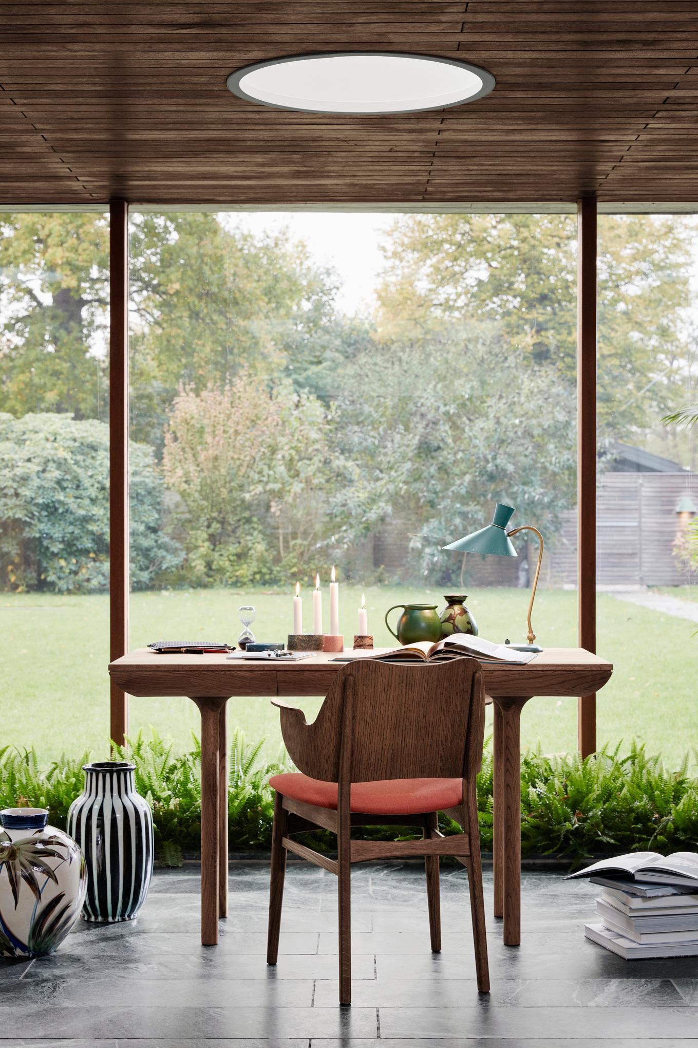 Contemporary Rúna Teak Oiled Oak Desk by Warm Nordic For Sale