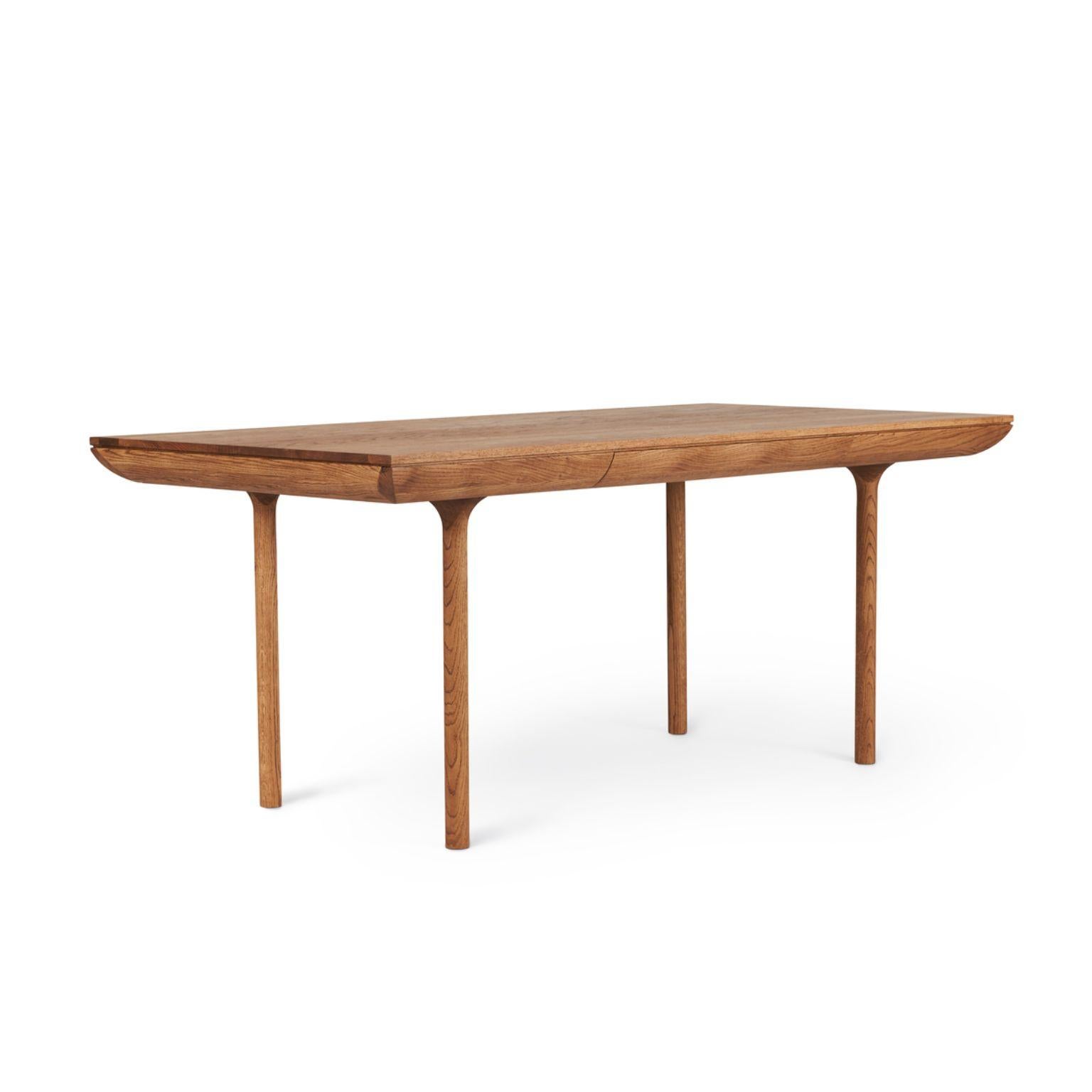 Post-Modern Rúna Teak Oiled Oak Dining Table by Warm Nordic