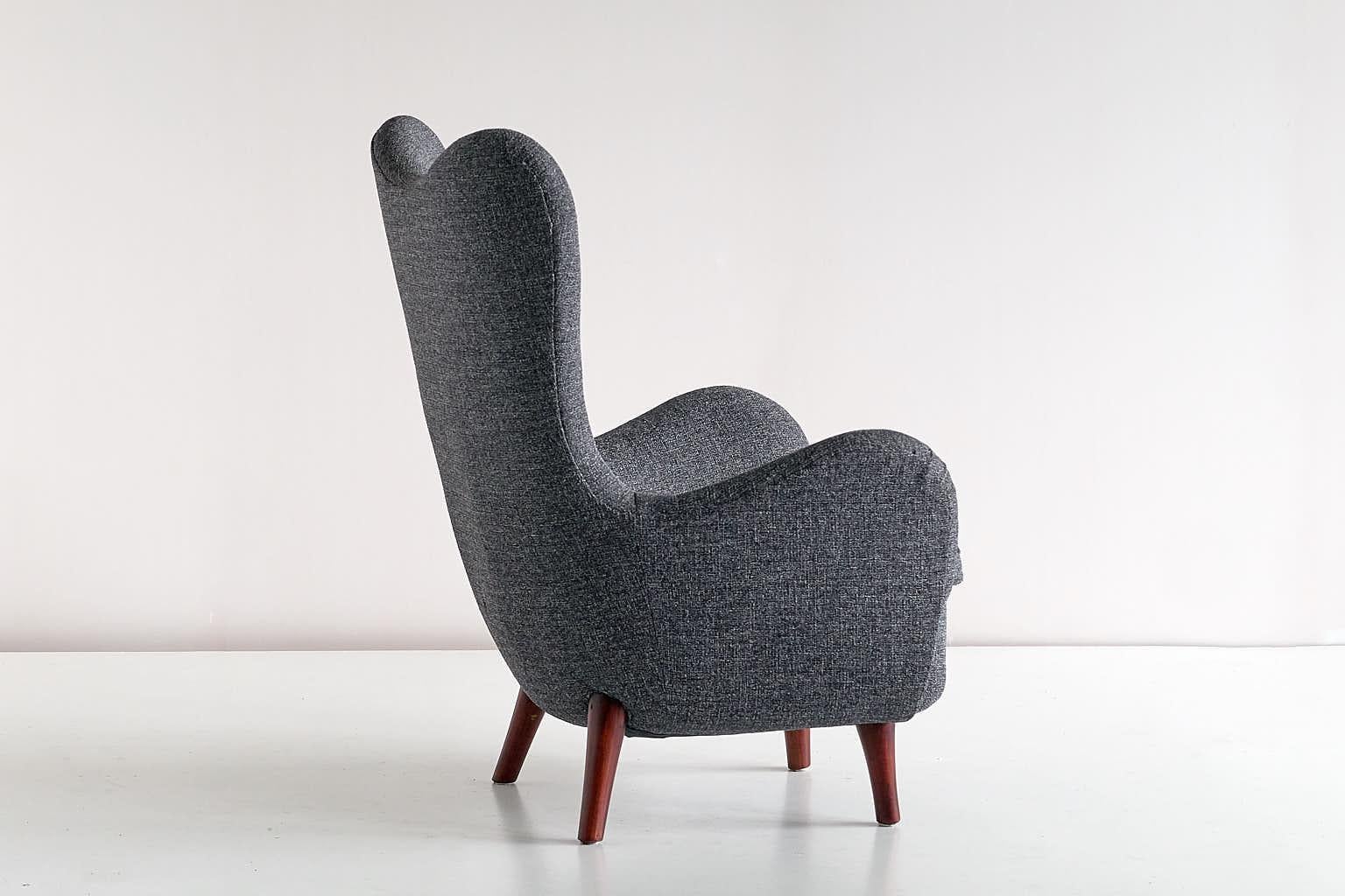 Mid-20th Century Runar Engblom Armchair Designed for Hotel Vaakuna Helsinki, Boman, Finland, 1951