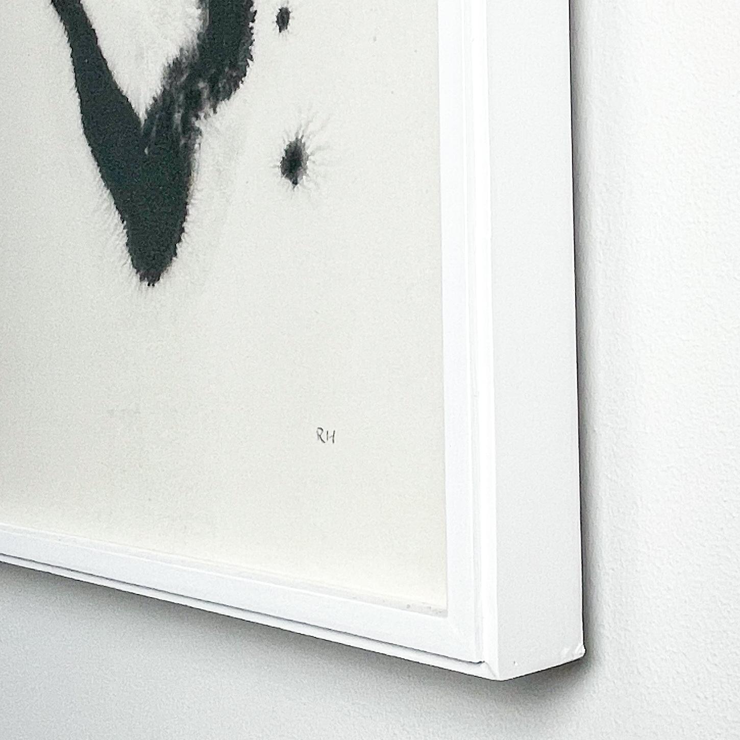 Milieu du XXe siècle Original Minimalist Artwork Rune Hagberg Inkpainting Caligraphy circa 1965  en vente