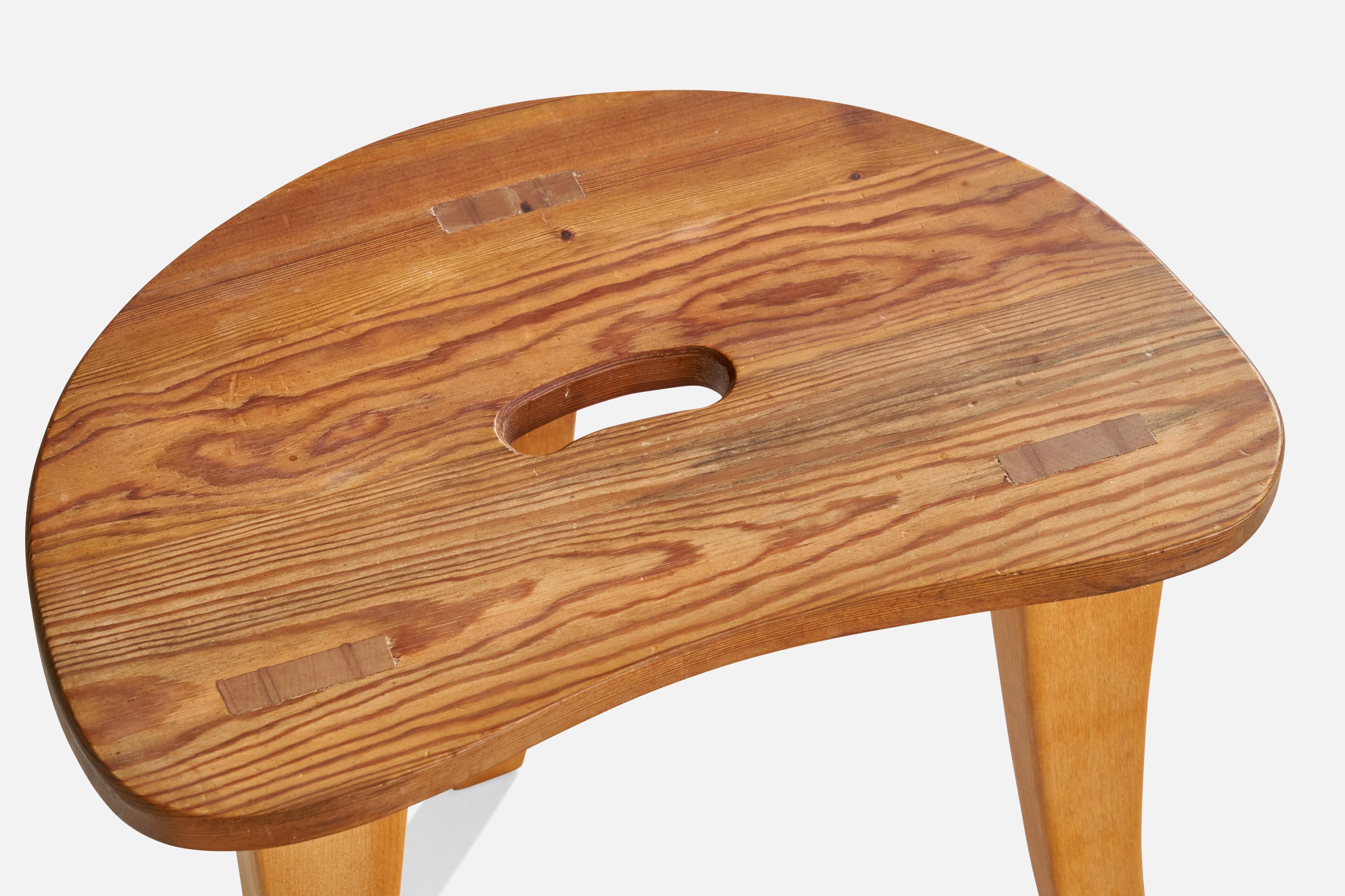 Rune Larsson, Stool, Pine, Sweden, 1999 For Sale 1