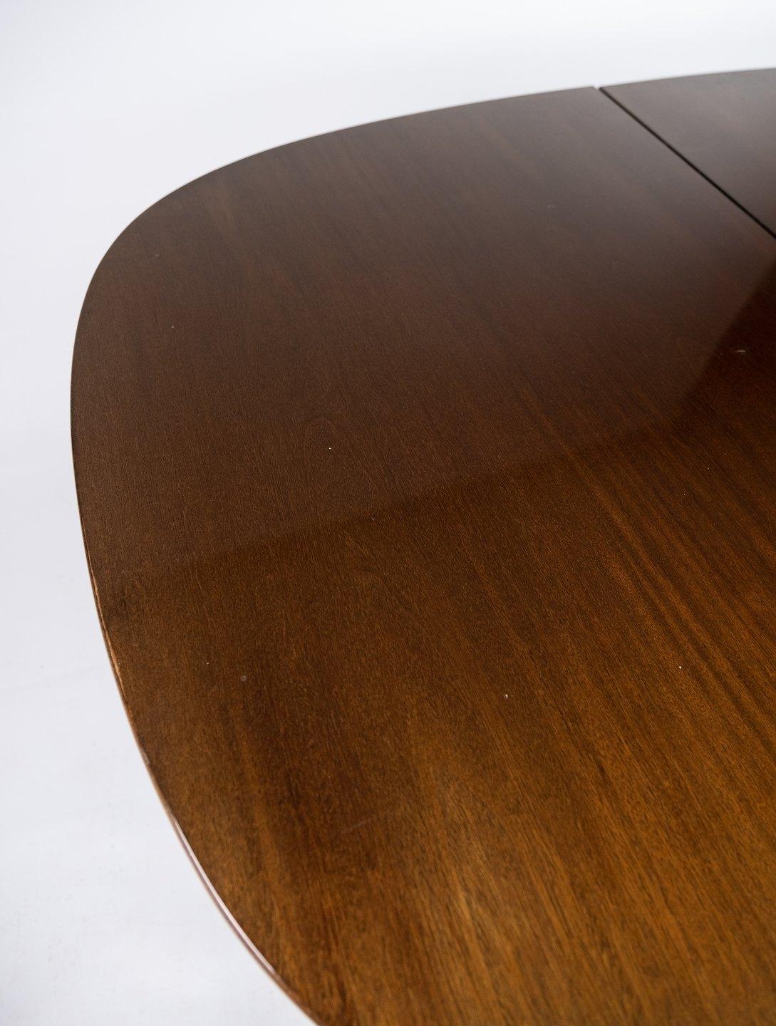 Danois Table de salle à manger Rungstedlund en acajou conçue par Ole Wanscher à partir des années 1960 en vente