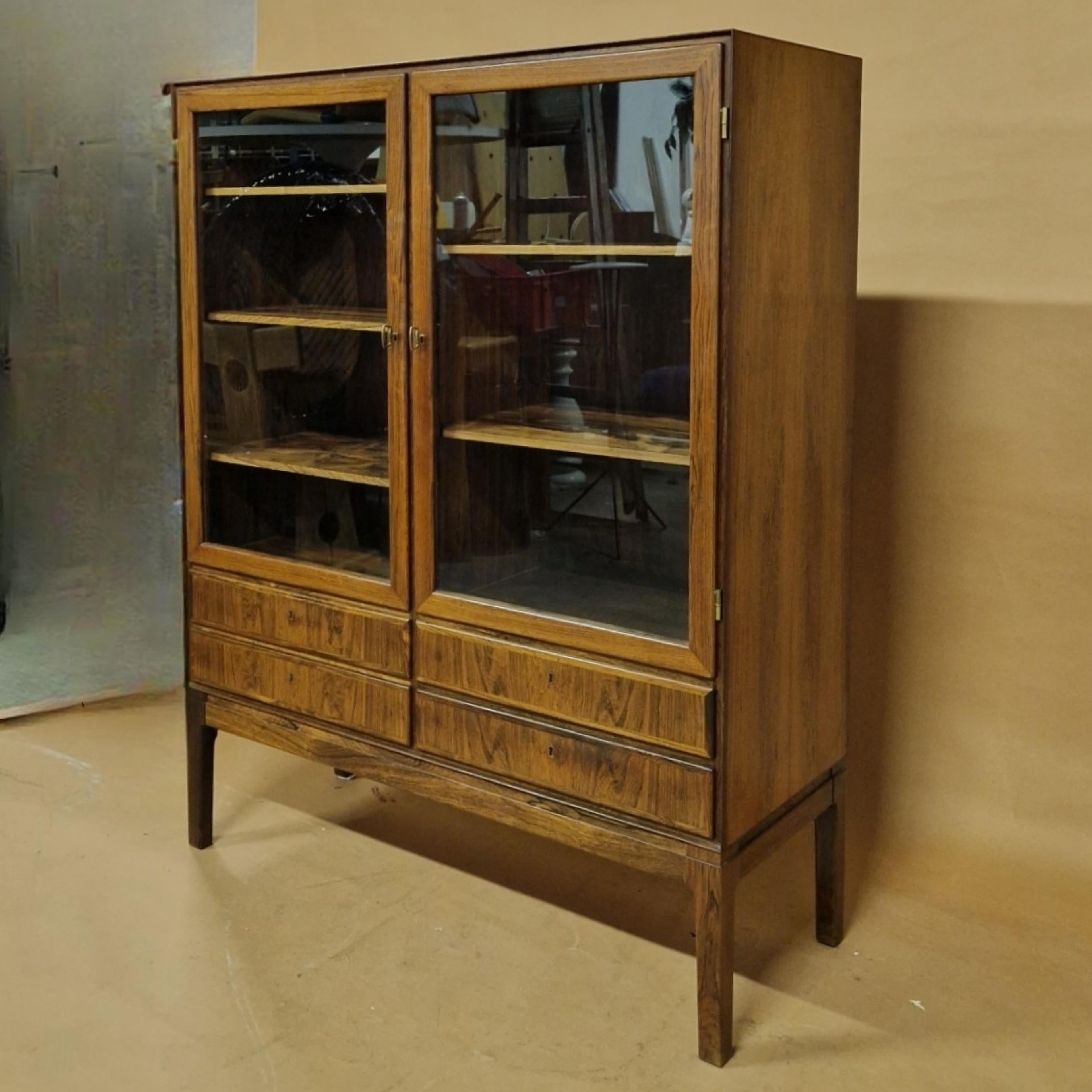 20th Century Rungstedlund hardwood cabinet by Ole Wanscher for P. Jeppesen, Denmark 1960s For Sale