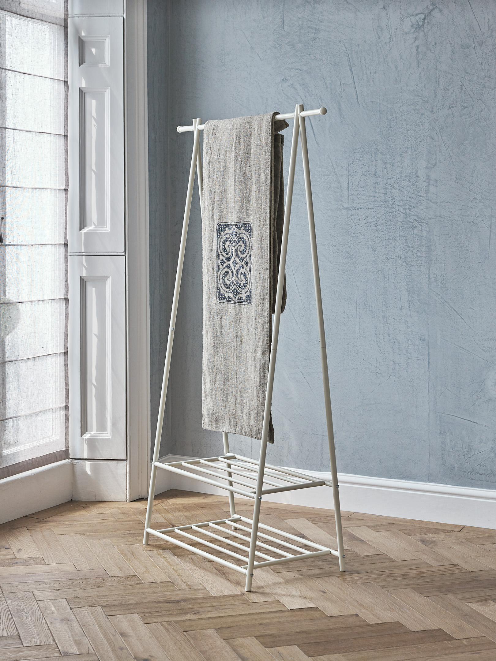 International Style Hand embroidered linen table runner from the SoShiro Ainu collection For Sale