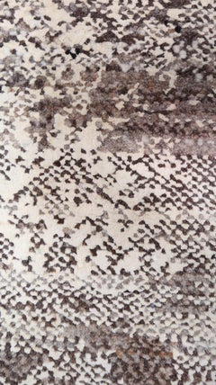 Runner, Gray and Brown Abstract Pattern Contemporary Gabbeh Persian Wool Rug