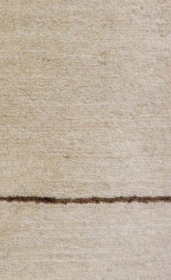 Runner, Neutral Striped Contemporary Gabbeh Persian Wool Rug