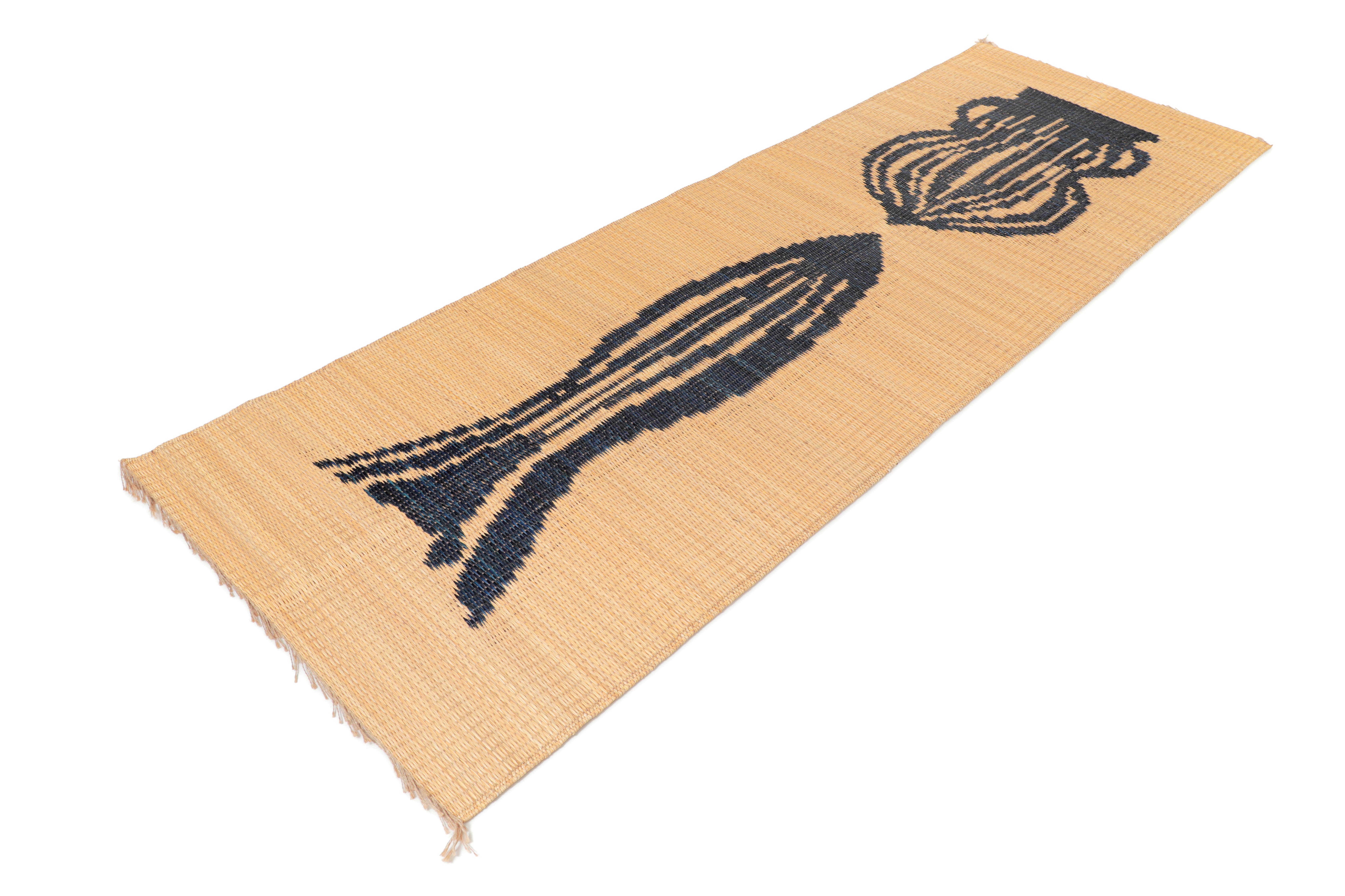 Hand-Crafted Runner Rug in Natural Fiber for Boho House For Sale