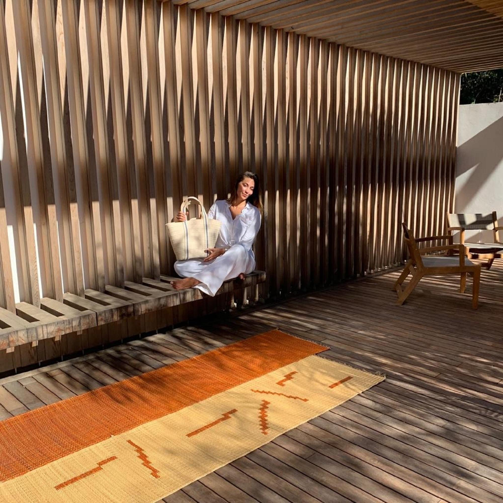 Moderne Tapis de couloir en fibre naturelle pour la décoration intérieure Boho La Fibre Artisanale en vente