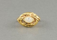 Running Greyhound Diamond Dog Ring in 18K Gold