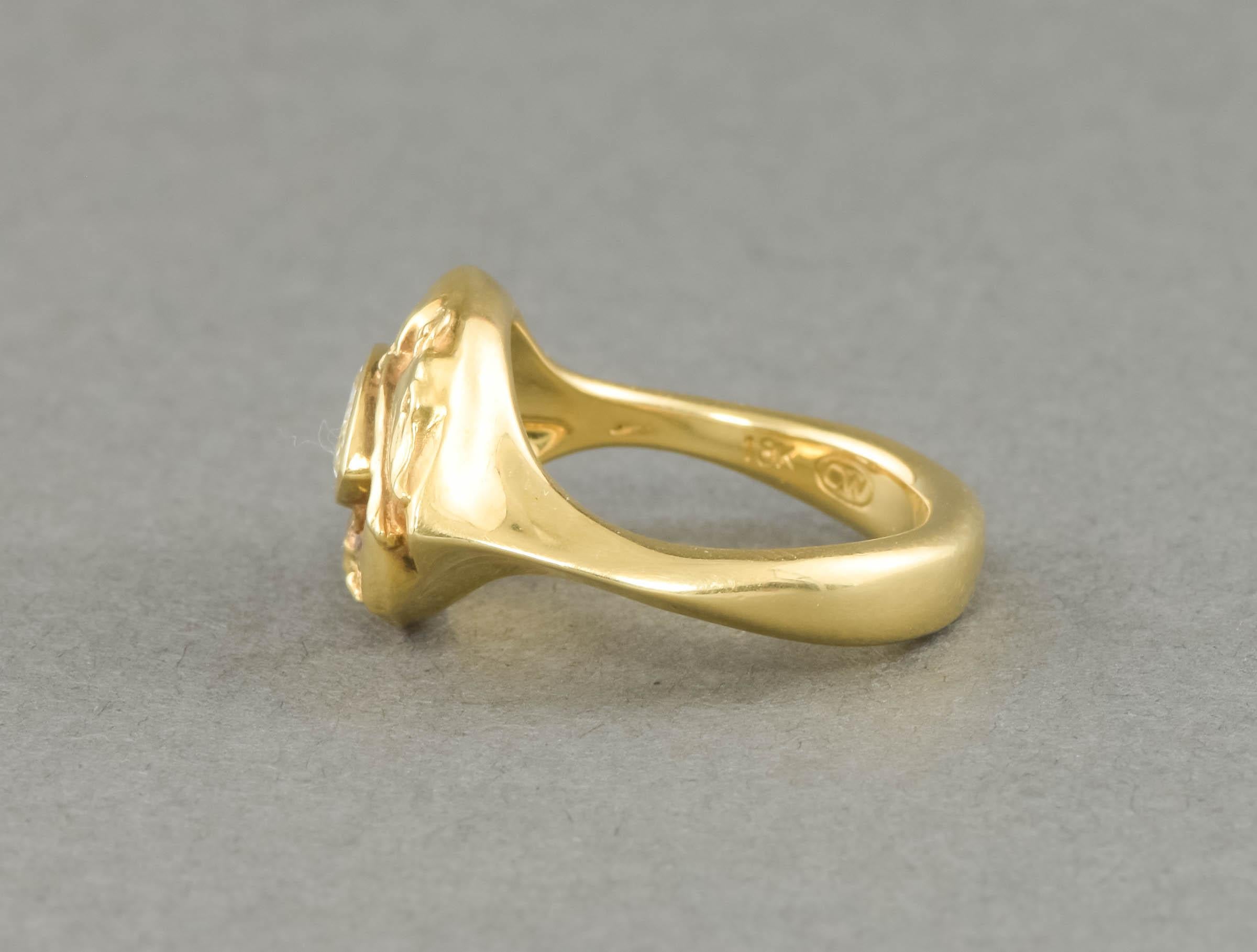 gold dog ring